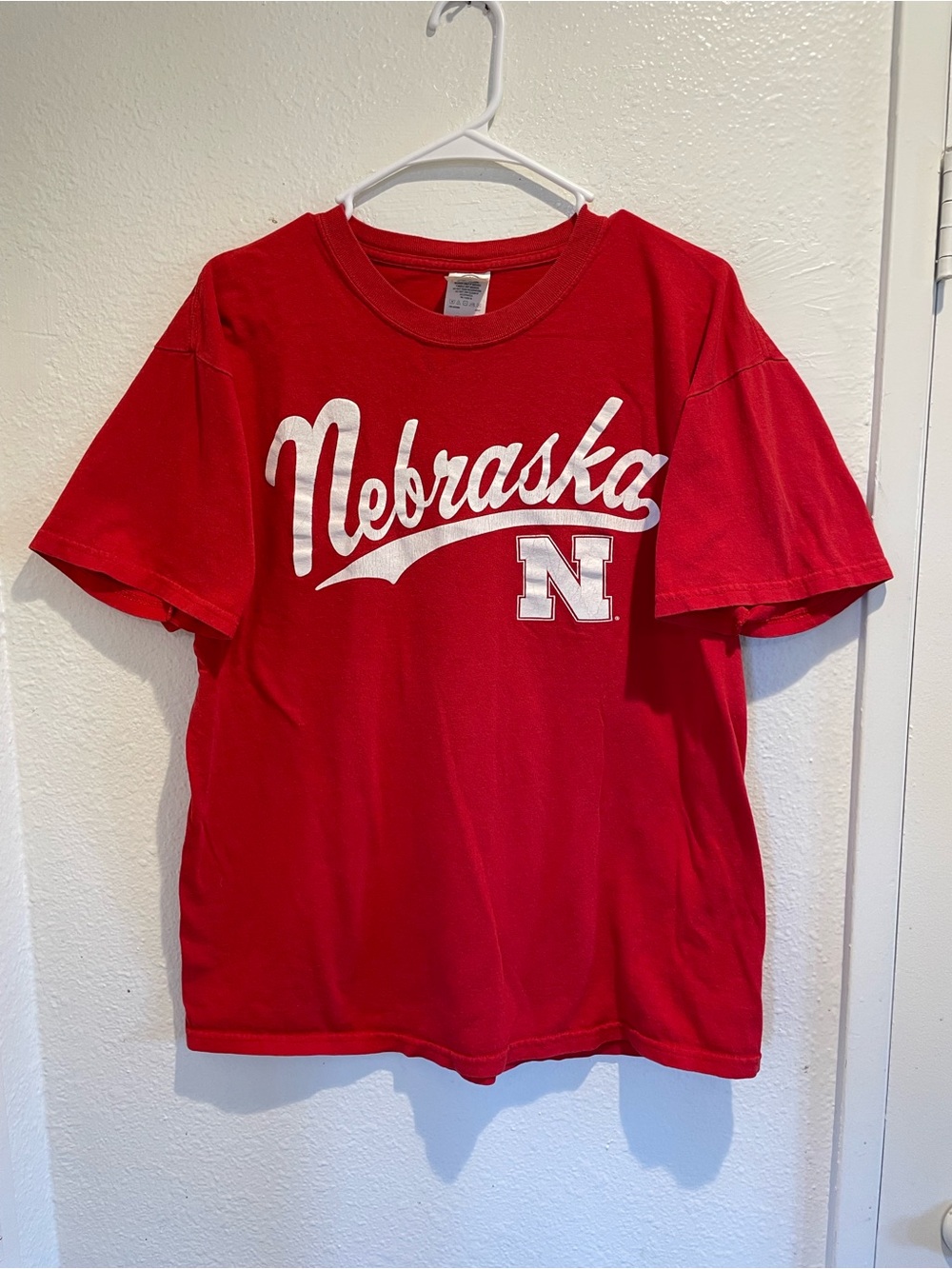 New Agenda University of Nebraska Huskers Graphic Tee Shirt Red Mens Large NCAA